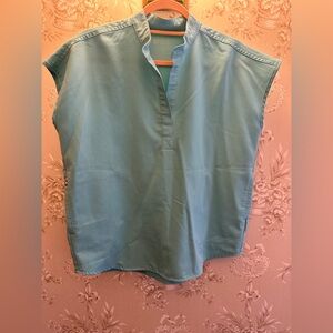 Figs Neon Blue Rafaela top XS